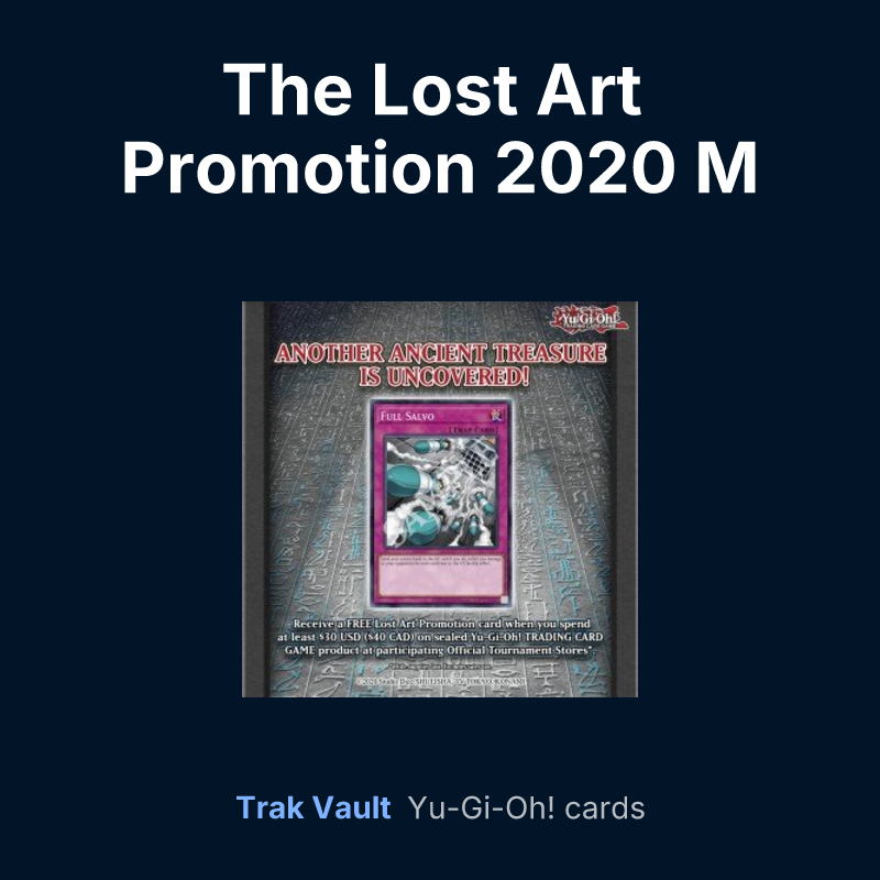 The Lost Art Promotion 2020 M — Yu-Gi-Oh! card list