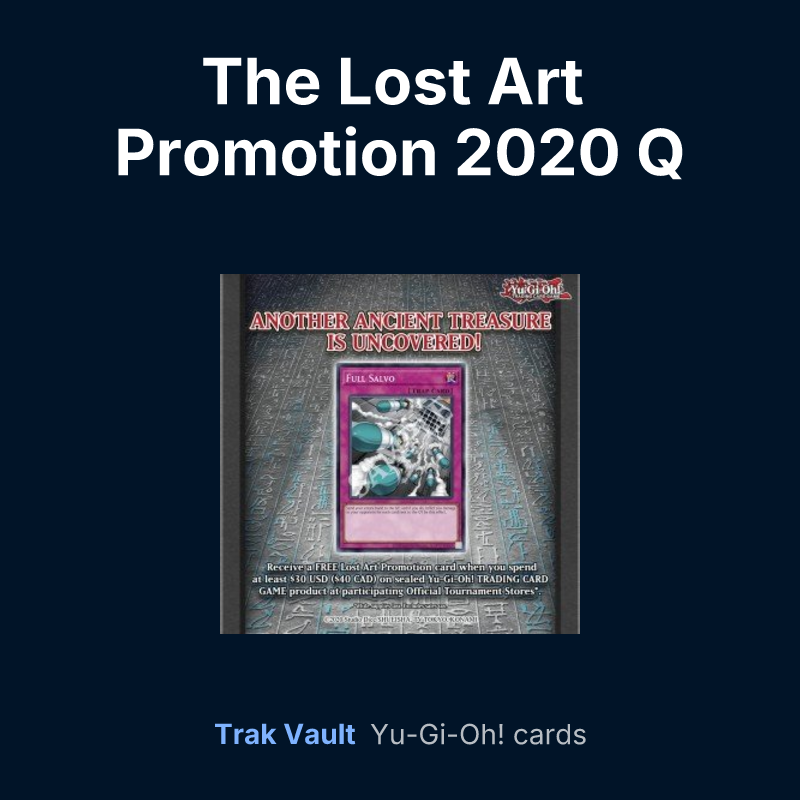 The Lost Art Promotion 2020 Q — Yu-Gi-Oh! card list
