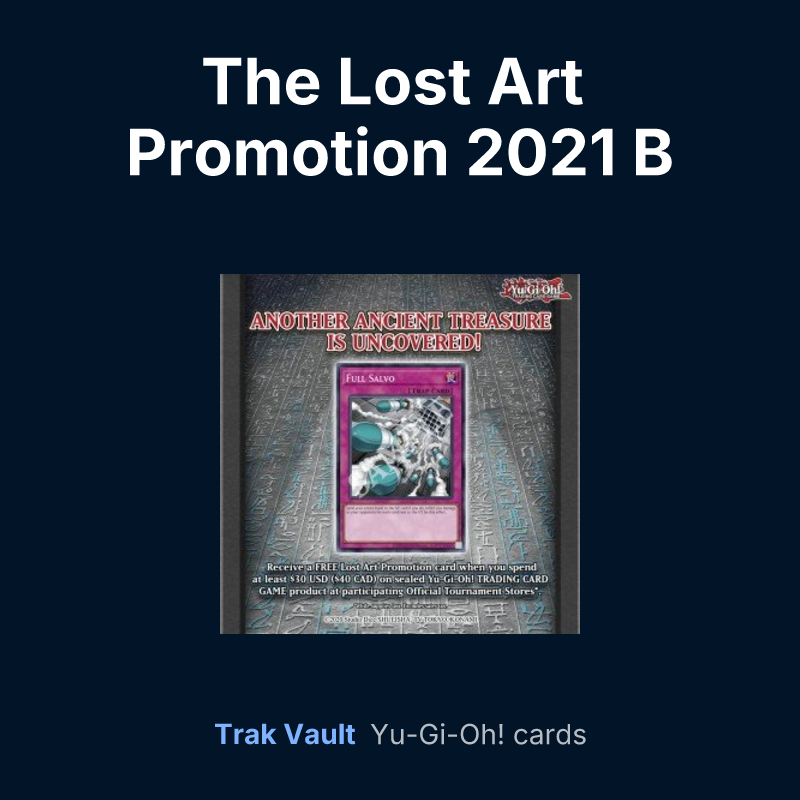 The Lost Art Promotion 2021 B — Yu-Gi-Oh! card list