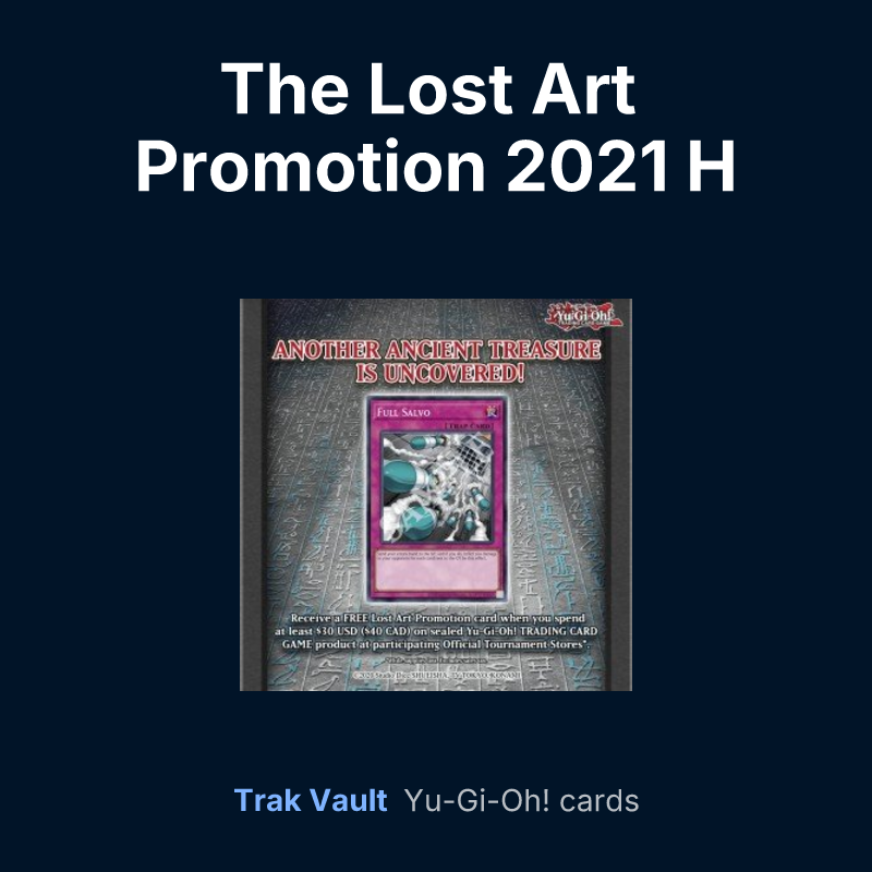 The Lost Art Promotion 2021 H — Yu-Gi-Oh! card list