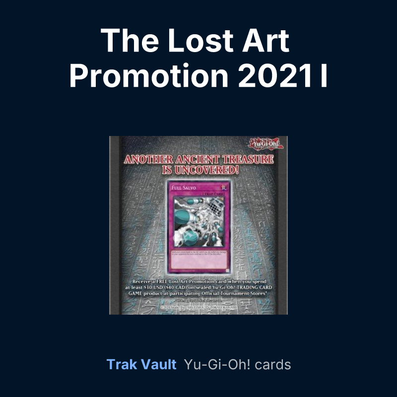 The Lost Art Promotion 2021 I — Yu-Gi-Oh! card list