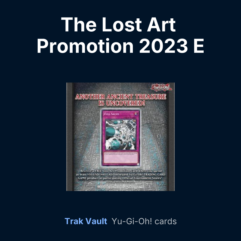 The Lost Art Promotion 2023 E — Yu-Gi-Oh! card list