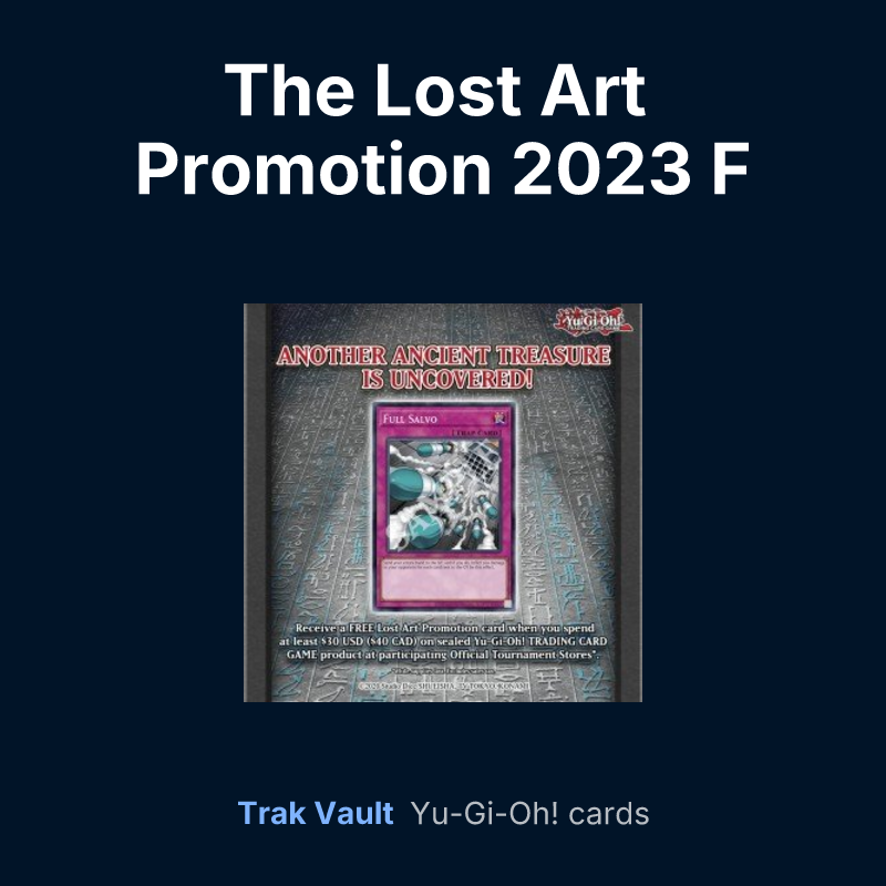 The Lost Art Promotion 2023 F — Yu-Gi-Oh! card list