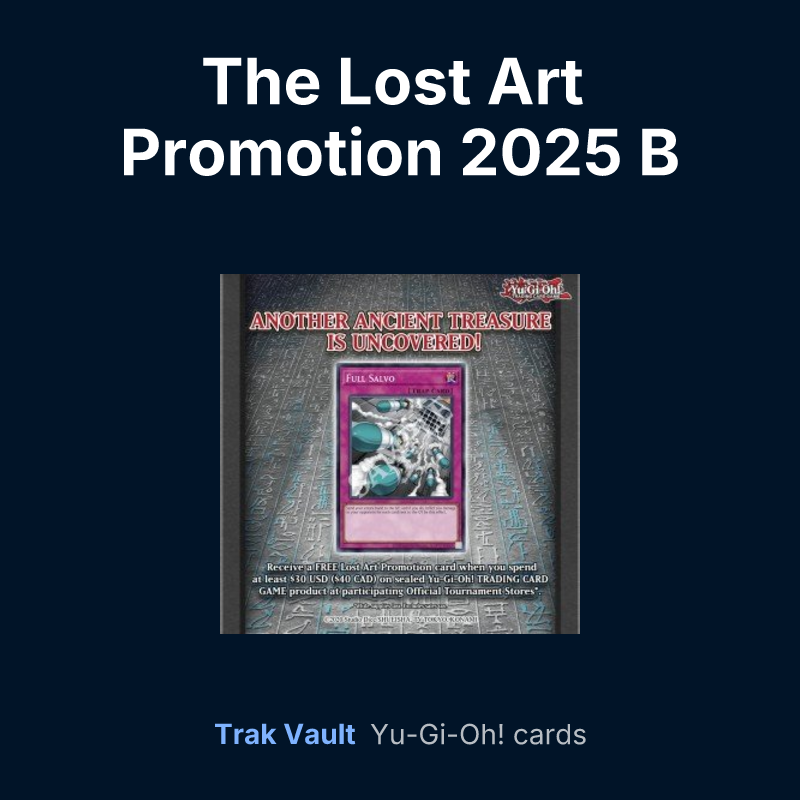 The Lost Art Promotion 2025 B — Yu-Gi-Oh! card list