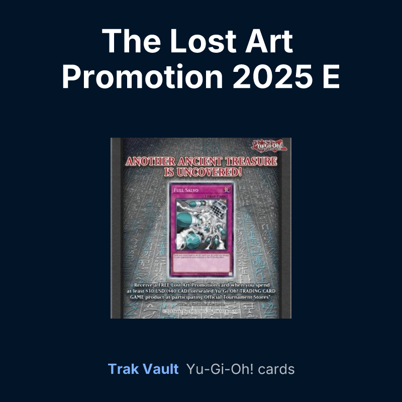 The Lost Art Promotion 2025 E — Yu-Gi-Oh! card list
