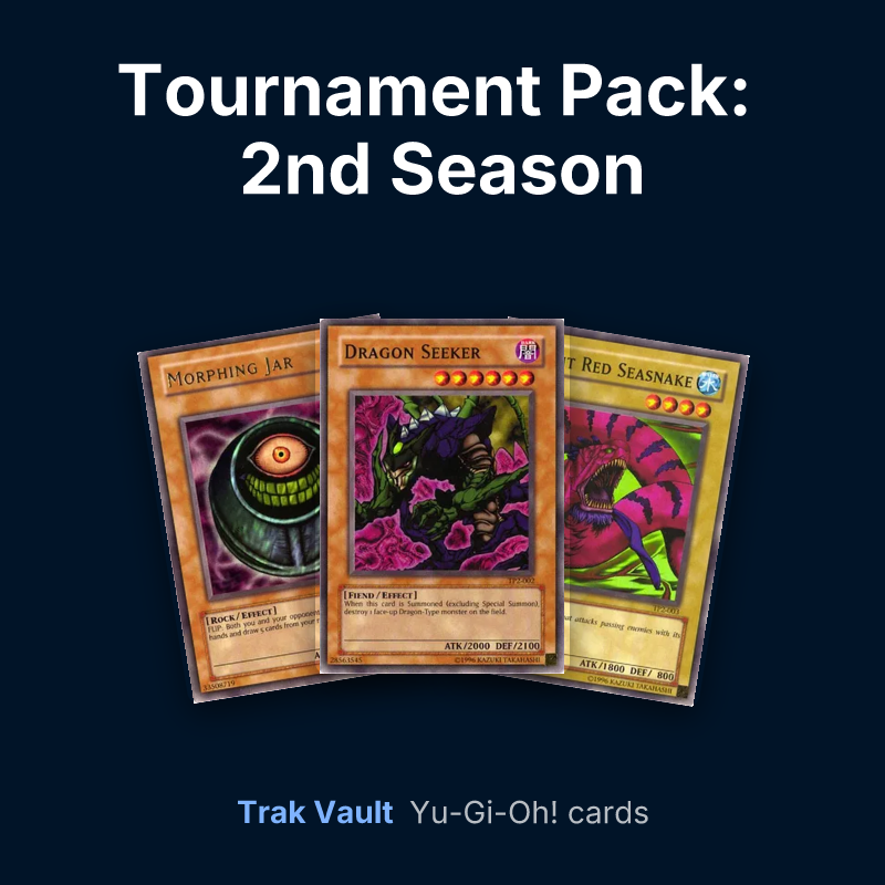 Tournament Pack: 2nd Season Yu-Gi-Oh! cards: Morphing Jar, Dragon Seeker and Giant Red Seasnake