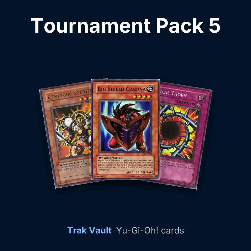 Tournament Pack 5 Yu-Gi-Oh! cards: Luminous Soldier, Big Shield Gardna and Magical Thorn