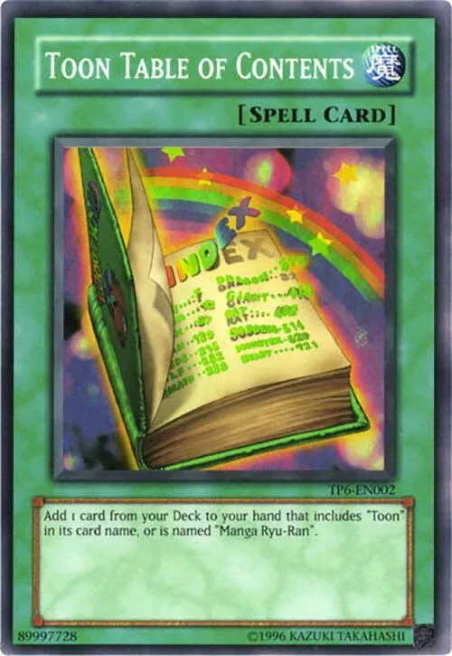 Toon Table of Contents — Tournament Pack 6
