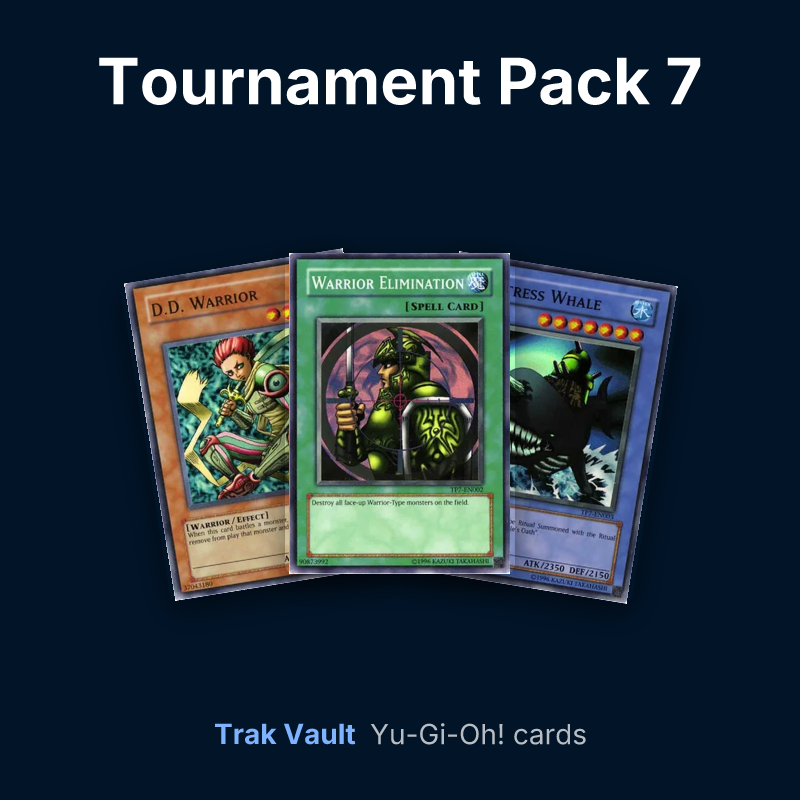 Tournament Pack 7 Yu-Gi-Oh! cards: D.D. Warrior, Warrior Elimination and Fortress Whale
