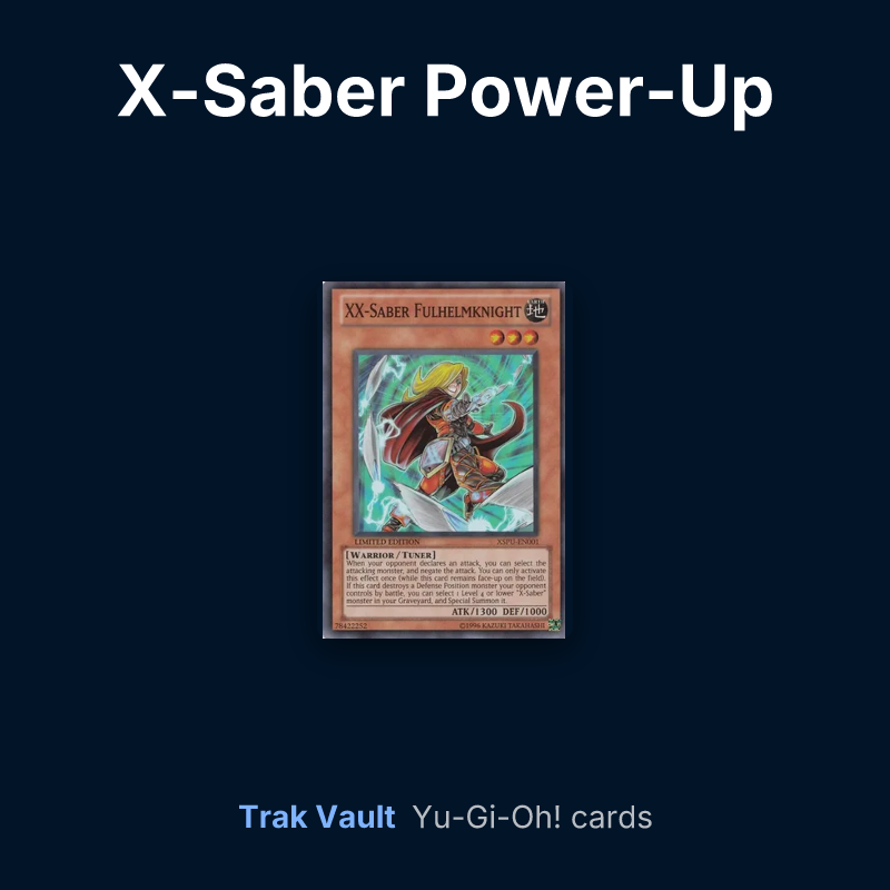 X-Saber Power-Up Yu-Gi-Oh! cards: XX-Saber Fulhelmknight