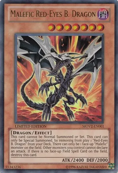 Malefic Red-Eyes Black Dragon — Yu-Gi-Oh! 3D Bonds Beyond Time DVD promotional card