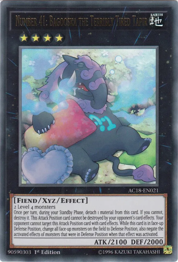 Number 41: Bagooska the Terribly Tired Tapir — Yu-Gi-Oh! Advent Calendar (2018)
