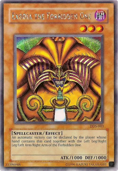Exodia the Forbidden One — Yu-Gi-Oh! Dark Duel Stories promotional cards