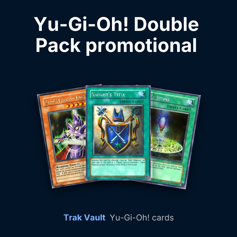 Yu-Gi-Oh! Double Pack promotional cards Yu-Gi-Oh! cards: Dark Magician Knight, Knight's Title and Sage's Stone