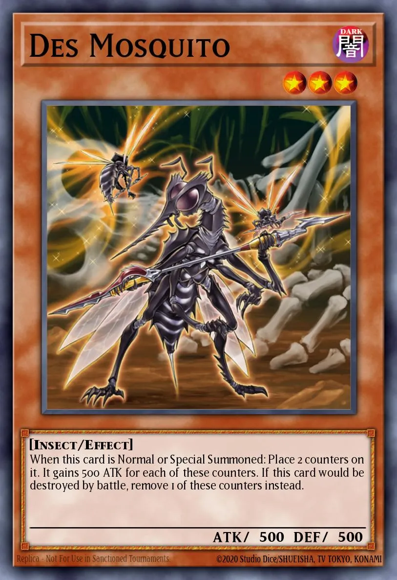 Des Mosquito — Yu-Gi-Oh! GX Card Almanac promotional cards