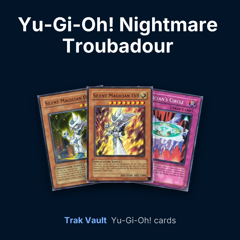 Yu-Gi-Oh! Nightmare Troubadour promotional cards Yu-Gi-Oh! cards: Silent Magician LV4, Silent Magician LV8 and Magician's Circle