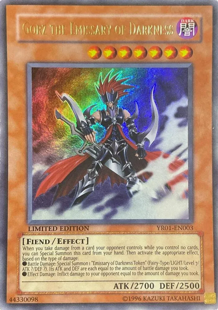 Gorz the Emissary of Darkness — Yu-Gi-Oh! R Volume 1 promotional card