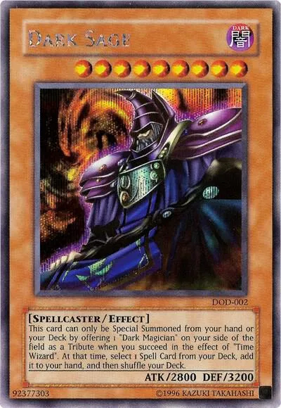 Dark Sage — Yu-Gi-Oh! The Dawn of Destiny promotional cards