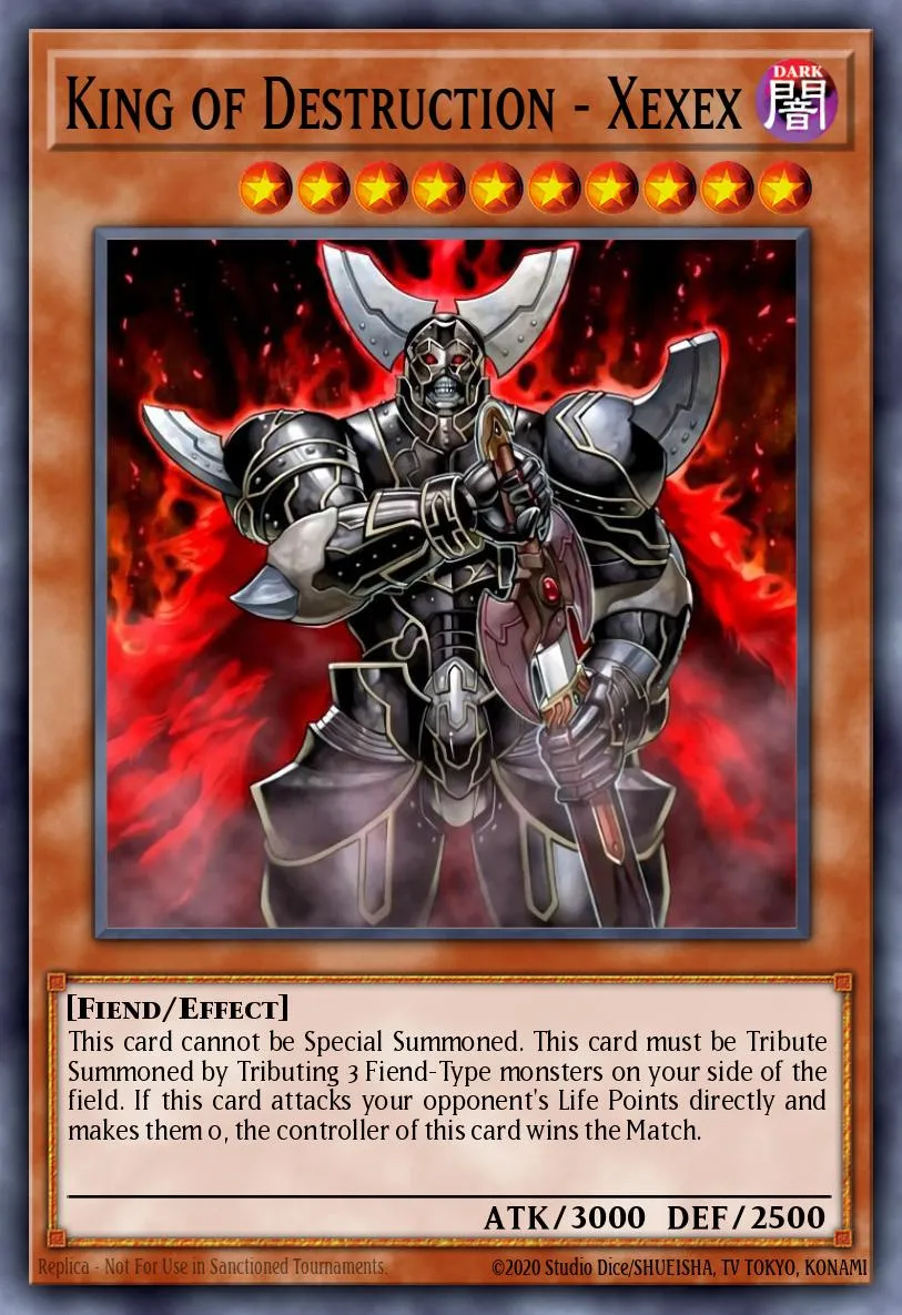 King of Destruction - Xexex — Yu-Gi-Oh! World Championship 2004 prize cards