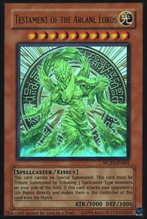 Testament of the Arcane Lords — Yu-Gi-Oh! World Championship 2006 prize cards