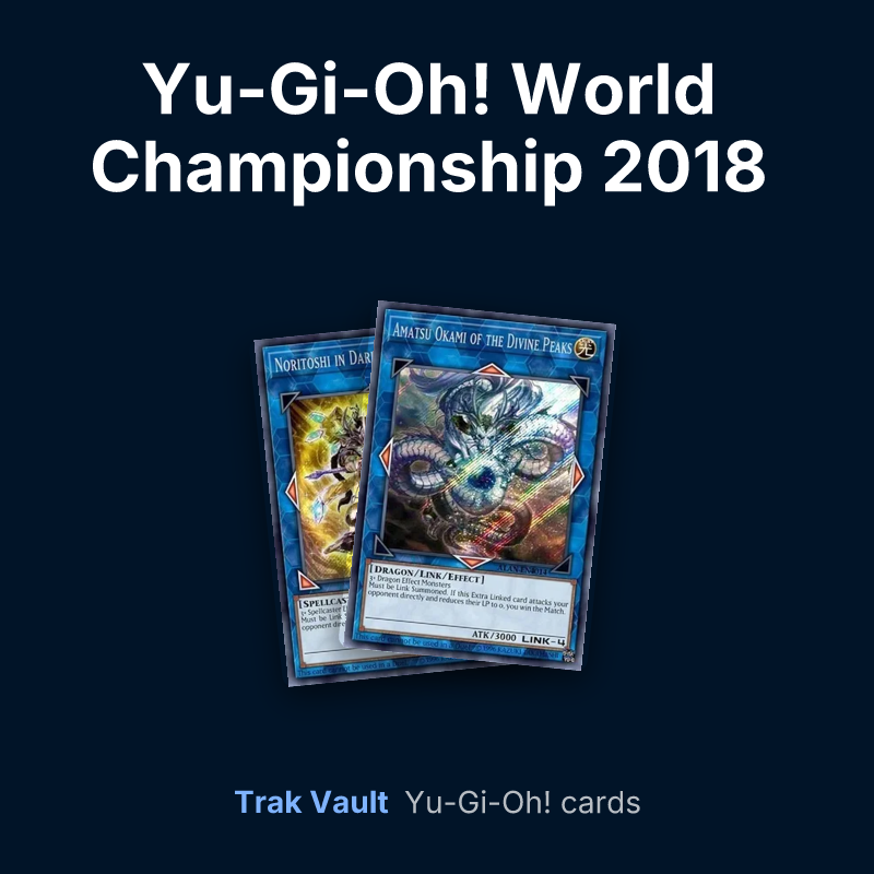 Yu-Gi-Oh! World Championship 2018 prize cards Yu-Gi-Oh! cards: Noritoshi in Darkest Rainment and Amatsu-Okami of the Divine Peaks