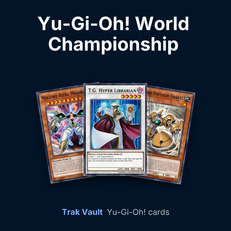 Yu-Gi-Oh! World Championship Qualifier National Championships 2011 prize cards Yu-Gi-Oh! cards: Meklord Astro Mekanikle, T.G. Hyper Librarian and Meklord Emperor Granel