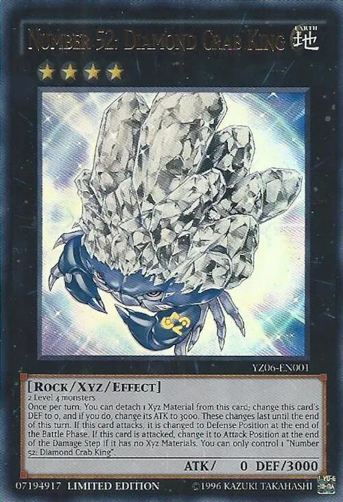 Number 52: Diamond Crab King — Yu-Gi-Oh! ZEXAL Volume 6 promotional card