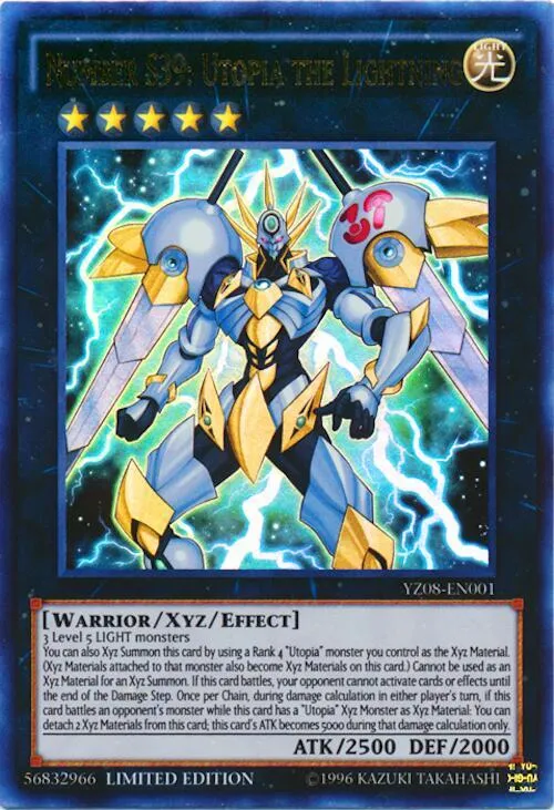 Number S39: Utopia the Lightning — Yu-Gi-Oh! ZEXAL Volume 8 promotional card