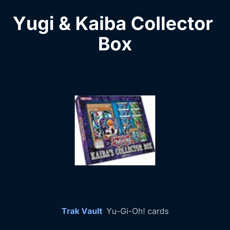 Yugi & Kaiba Collector Box — Yu-Gi-Oh! card list