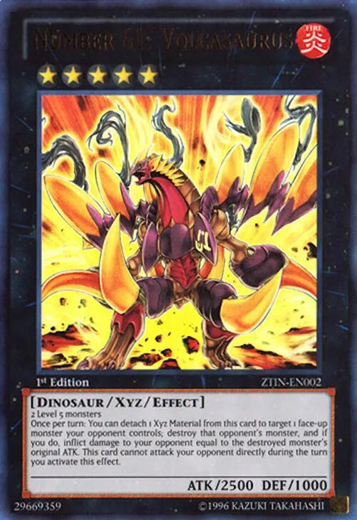 Number 61: Volcasaurus — Zexal Collection Tin